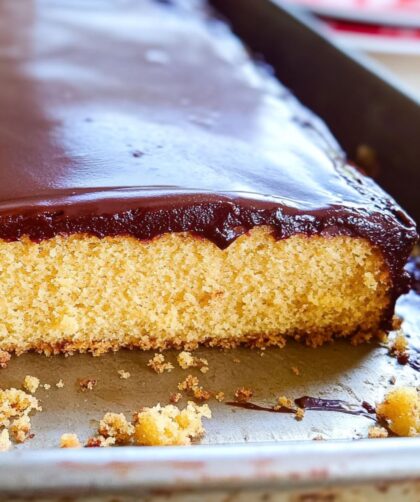 Peanut Butter Sheet Cake With Chocolate Icing