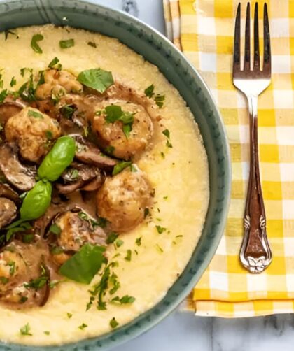 Pioneer Woman Chicken Meatball Polenta Bowl