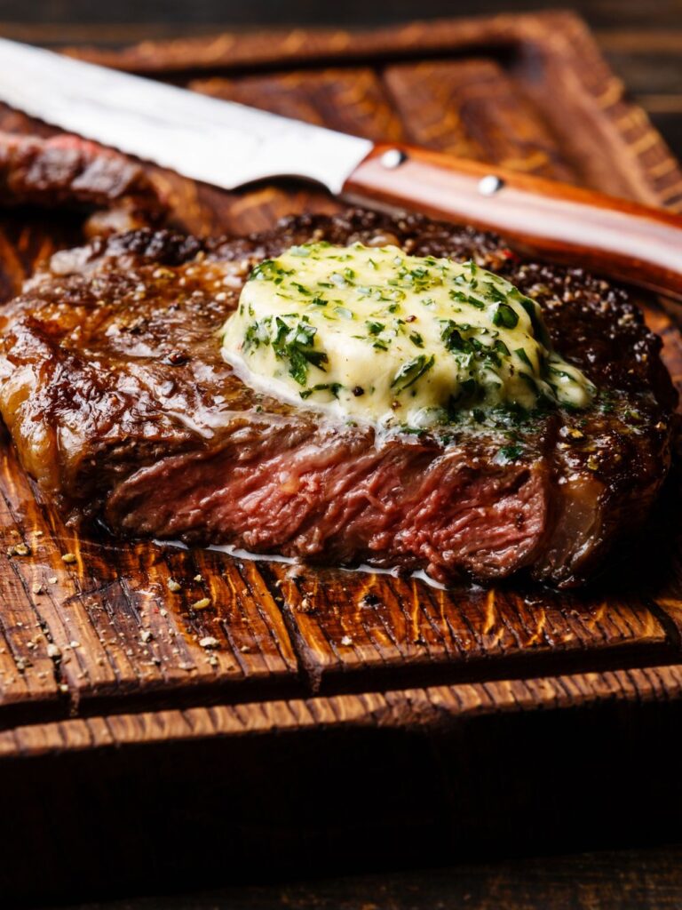 Pioneer Woman Rib Eye Steaks with Cowboy Butter