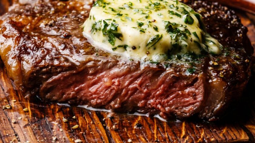 Pioneer Woman Rib Eye Steaks with Cowboy Butter