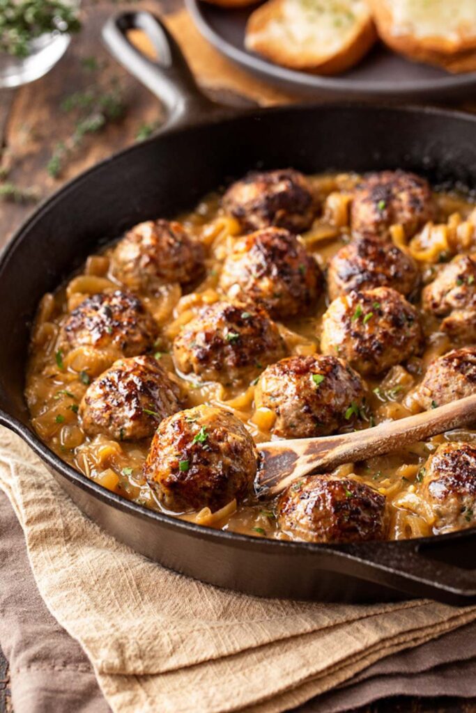 Pioneer Woman French Onion Meatballs