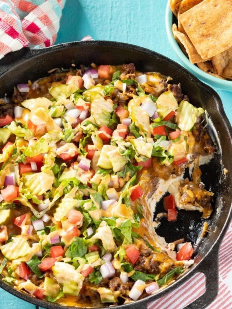 Pioneer Woman Layered Cheeseburger Dip Recipe