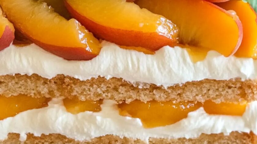 Peach and Brown Sugar Icebox Cake