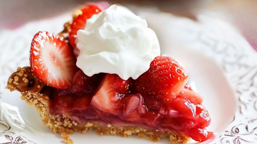 Strawberry Pretzel Pie