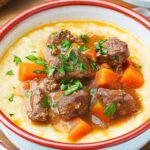 Instant Pot Beef Stew And Cheesy Grits