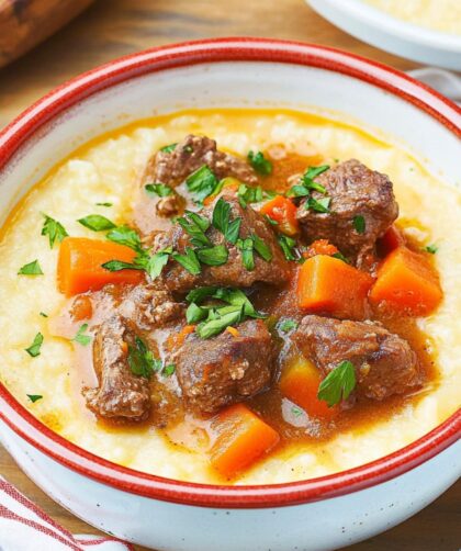 Instant Pot Beef Stew And Cheesy Grits