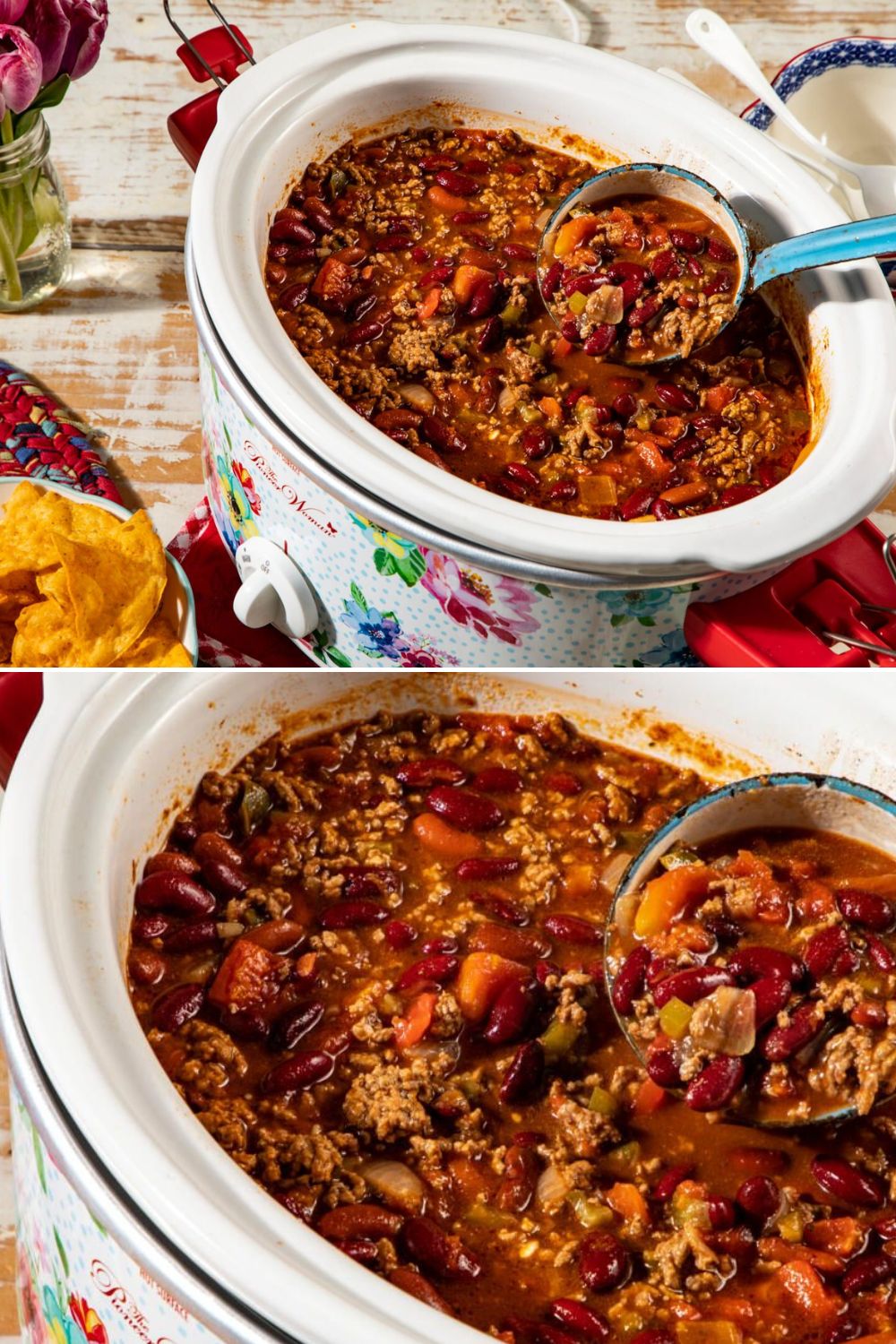 pioneer woman crock pot chili recipe​