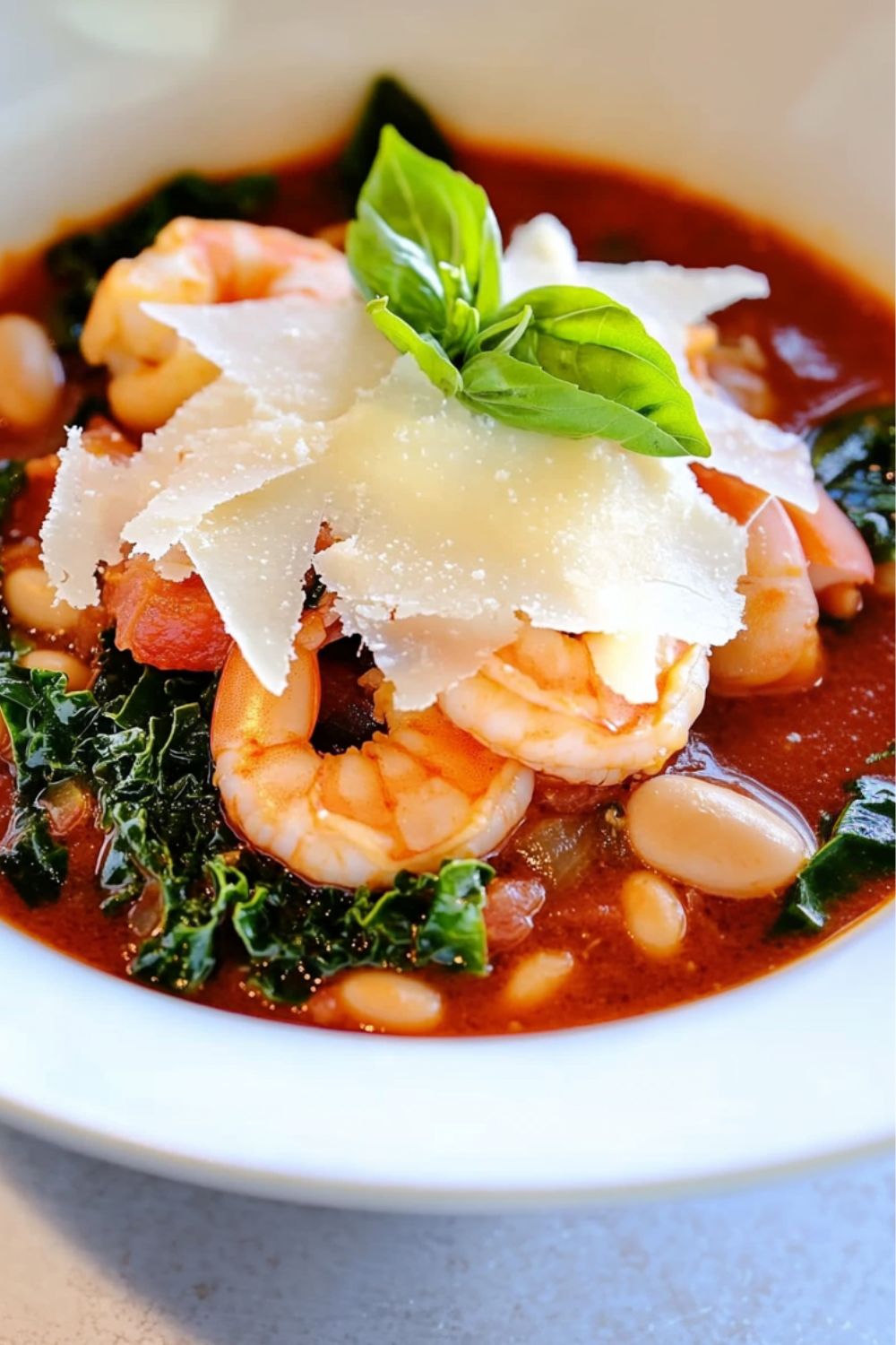 Poneer Woman Tuscan Bean Soup with Shrimp